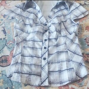 LAST CHANCE FINAL PRICE Plaid Button-Up Top XS